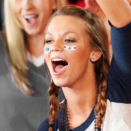 Miniatura 3 de Rico Industries NFL Footbal Peel & Stick Temporary Tattoos - Eye Black - Game Day Approved!