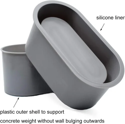 Miniatura 3 de Moldes de silicona para maceta de hormigón, para plantas suculentas, base incluida, hazlo tú mismo