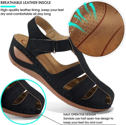 Miniatura 3 de DUOYANGJIASHA Sandalias elegantes de verano para mujer, zapatos de plataforma cómodos