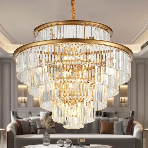 Miniatura 13 de Lámpara de Araña de Cristal Moderna Negra de 21.7", Accesorios de Iluminación de Lujo, Candelabros de Cristal de 2 Anillos para Comedor, Iluminación