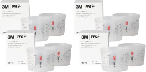 Miniatura 8 de 3M PPS 2.0 - Vasos para pistola pulverizadora, 26115, Mini, 6 onzas, uso con pistola de pintura y tapas y revestimientos PPS 2.0 para pintar
