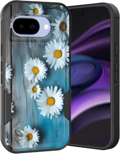 Miniatura 166 de Funda para Pixel 6A, Híbrida de Doble Capa de Servicio Pesado Resistente a Prueba de Golpes PC Duro + Funda Protectora de Silicona Suave para Google