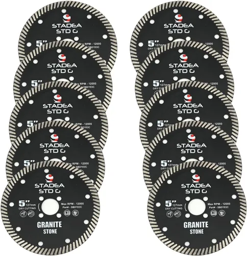 Miniatura 23 de SBD101C Hoja de sierra de diamante de 4 pulgadas de corte continuo turbo seco - Corta granito cuarcita, compatible con amoladora, cortador