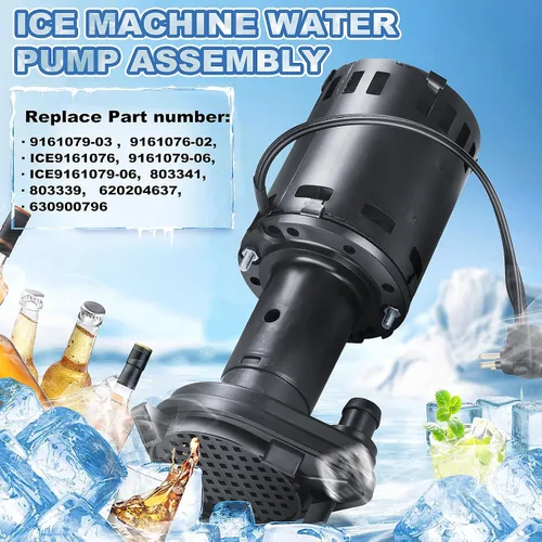 Miniatura 4 de 9161079-06 2700RPM 230V Máquina para máquina de hielo Reemplazo de bomba de agua para ICE-O-Matic Cornelius 60/50Hz 6GPM, reemplazo 9161076-02