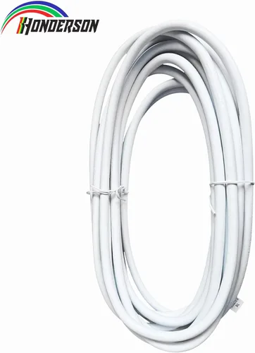 Miniatura 2 de Cable de extensión para interiores y exteriores, resistente a la intemperie, certificación UL, calibre 16, 30 pies, color blanco, 3 clavijas