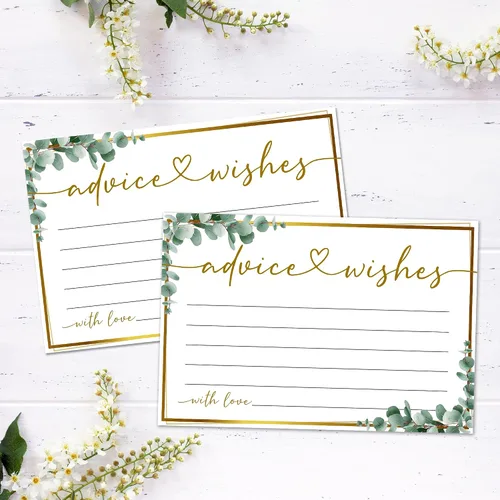 Miniatura 4 de Caja de tarjetas de consejos y deseos, 50 tarjetas de consejos de cumpleaños, boda, baby shower, caja de buenos deseos para fiesta de cumpleaños