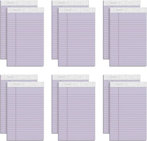 Miniatura 10 de Tops Prism Plus - Bloc legal de 5 x 8 pulgadas, perforado, rosa, regla estrecha, 50 hojas por bloc de escritura, 100% reciclado, paquete de 12 Rosado