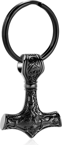 shajwo Mjolnir Thors - Collar de urna de martillo para cenizas para hombres, celta, nórdico, vikingo, joyería de cremación para mujer, recuerdo