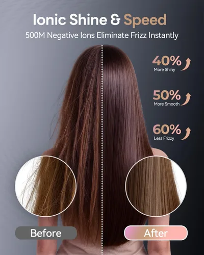 Miniatura 7 de Secador de pelo, 160000RPM con negativo iónico de 1,640.4 ft, secador de pelo con difusor, secador de pelo de secado rápido para mujeres y hombres