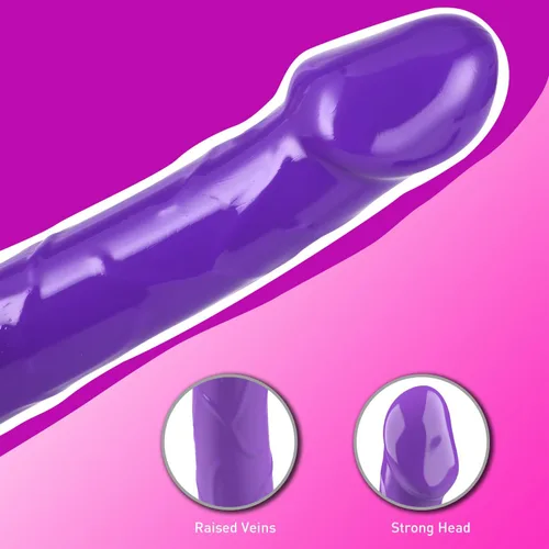 Miniatura 3 de Consolador con correa para mujeres Juguetes sexuales - Consolador de doble extremo de silicona Consoladores de fantasía largos Masturbadores