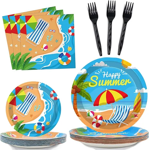Miniatura 12 de gisgfim 96 piezas de suministros para fiesta de cumpleaños con tema de animales de granja, vajilla de granero, primer cumpleaños, platos de papel