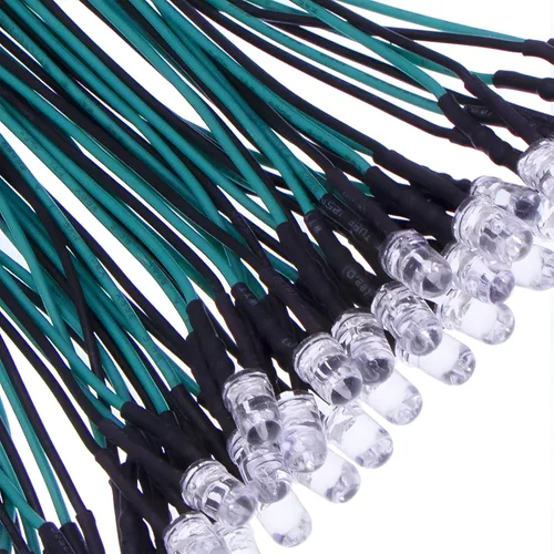 Miniatura 17 de 35 diodos LED morados precableados de 0.197 in, ultrabrillantes, 12 V, resistencia integrada para proyectos de bricolaje, Arduino, Raspberry Pi