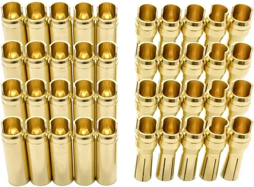 Miniatura 4 de FLY RC 10 pares de conectores EC5 banana hembra macho 0.197 in oro bala conector para RC ESC LIPO dispositivo de batería motor eléctrico (EC5)