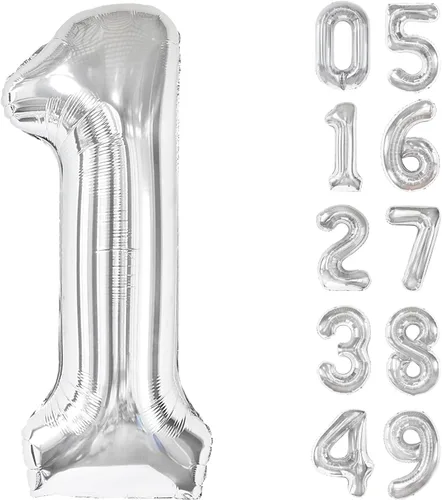 Miniatura 60 de Globo de cumpleaños número 4 dorado de 40 pulgadas, globos gigantes del número cuatro 14 24 34 40 44 2024, globos grandes de lámina de mylar para Oro