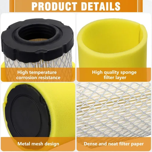 Miniatura 6 de 793569 793685 Filtro de aire para B&S 4241 5415 John Deere GY21055 MIU11511 LA125 LA115 E110 D120 115 110 100 para Bad Boy 063-4026-00 con Paquete