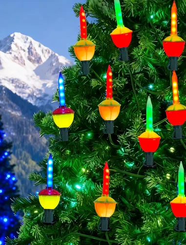 Miniatura 6 de Bombillas de repuesto de luces de burbujas de Navidad, bombillas de repuesto de luces LED tradicionales vintage de burbujas E12/C7, base