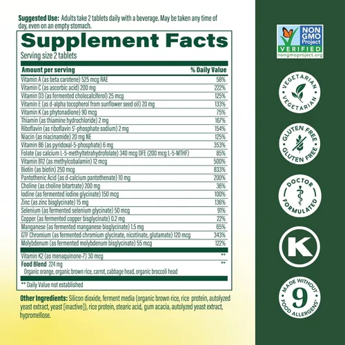 Miniatura 2 de MegaFood Multivitamínico avanzado para hombres de más de 40 años – Formulado por Dr. – Colina, vitamina B, vitamina C, vitamina D, zinc y alimentos
