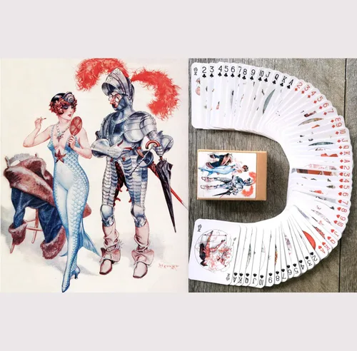 Cheri HEROUARD - Carteles de juego (baraja de póquer 54 cartas, todas diferentes) Art Deco Vintage La Vie Parisien carteles