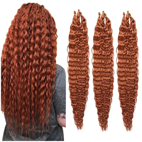 Miniatura 58 de 3 trenzas de ganchillo Passion Twist, cabello sintético preseparado para trenzar de 14 pulgadas, 3 paquetes de cabello trenzado pretrenzado