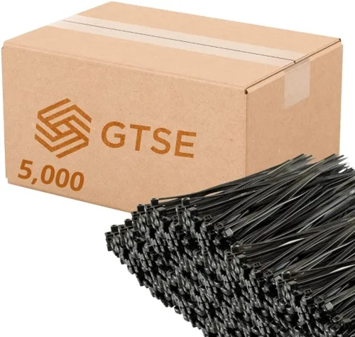 Miniatura 114 de GTSE - Paquete de 100 bridas con cremallera de 20.3 cm, color plateado/gris, 8.06 kg de resistencia, bridas de nailon grises resistentes a los rayos