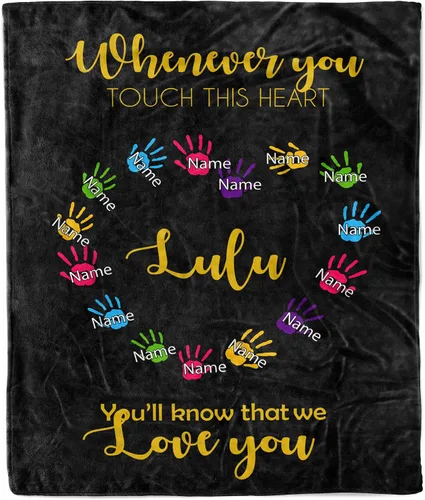 Miniatura 21 de Manta personalizada para la abuela a mi nieta, regalo para mamá y abuela, regalo de nietos, regalos para abuela, manta personalizada con foto