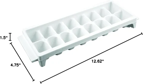 Miniatura 3 de Prime-Line MP10863 Bandejas de plástico estándar para cubitos de hielo (paquete de 2)