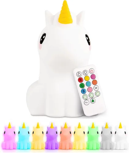 Lumipets - Luz nocturna de animales para niños, luz de silicona para bebé y niño, luz nocturna blanda para habitación de niños, luces nocturnas de