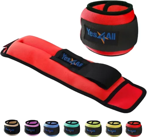 Miniatura 11 de Yes4All Par de pesas para muñeca y tobillo de 1 libra a 10 libras, correa ajustable para caminar, trotar, pilates, gimnasio, entrenamiento de D. Par