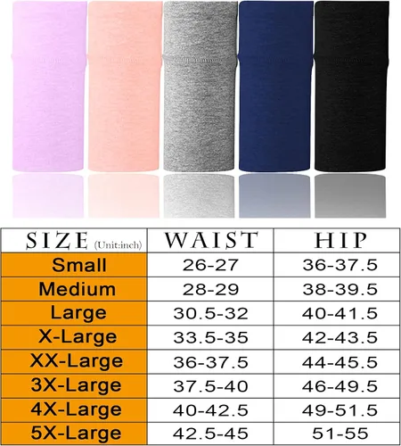 Miniatura 6 de UMMISS - Ropa interior de algodón de cintura alta para mujer cobertura completa suave cómoda multi paquete