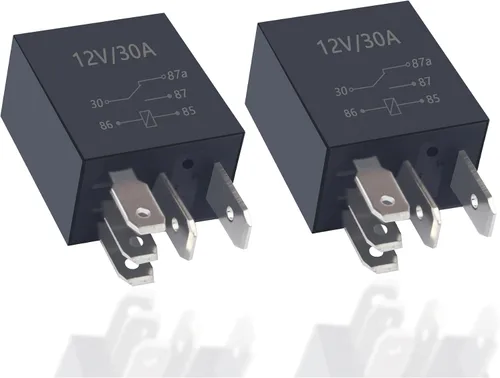 Miniatura 9 de 4 piezas de relé de bomba de combustible multiuso de 5 pines 30A 12V de servicio pesado - Relé automotriz universal con diseño impermeable para la 5