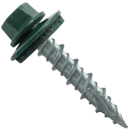 Miniatura 40 de Tornillos para techo de metal: (250) 10 x 1 sin pintura galvanizados con cabeza hexagonal para techo de chapa. Tornillos autoiniciados de metal