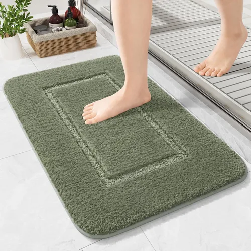 Miniatura 19 de LOCHAS Alfombras de baño, alfombra larga de baño de 24" x 60", alfombra antideslizante lavable para baño, alfombra suave y gruesa absorbente