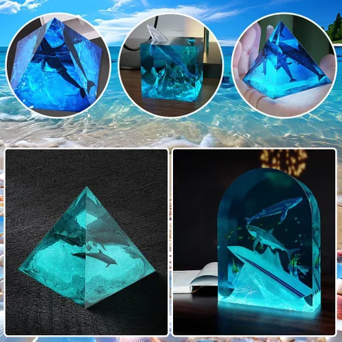 Miniatura 5 de Molde de resina cuadrado de 3 pulgadas, molde de silicona de cubo grande para fundición de resina, moldes epoxi transparentes para decoración