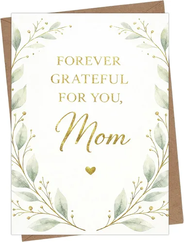 Cheerin Tarjeta del día de la madre con sobre, tarjetas de cumpleaños florales para mamá de hija, hijo, esposo, tarjeta de aniversario para esposa,