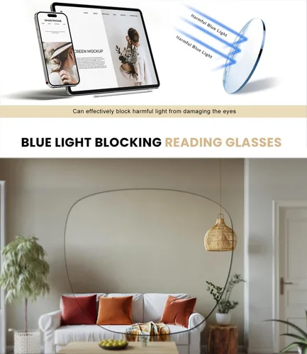 Miniatura 6 de Gafas de lectura de aviador para mujeres, hombres y hombres, bloqueo de luz azul, para lectura de computadora, estilo polit, gafas de moda
