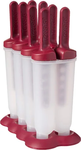 Miniatura 6 de Tovolo Molde para paletas gemelas con palillos, paquete de 4 moldes reutilizables para paletas de hielo con sabor casero, golosinas congeladas, Azul