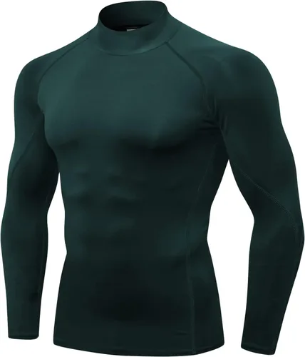 Camisas de compresión de manga larga para hombre, camiseta de entrenamiento para gimnasio, camiseta para correr, capa base fresca y seca, camiseta
