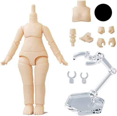 Cuerpo de Muñeca BJD a Escala 1/12 9.6cm/11cm YMY2 Cuerpo de Figuras de Acción de Reemplazo Accesorios para Muñecas (Blanco Lechoso, 9.6cm)