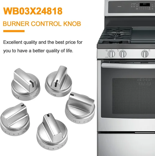 Miniatura 7 de AMI PARTS Compatible con pomos de estufa GE WB03X24818. Compatible con pomos de estufa de gas GE (no universal). Reemplaza 4363588 AP5989029