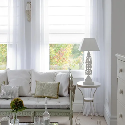 Miniatura 3 de Cortinas traslúcidas de alta celda de 144, 156, 168, 192, 204, 216, 240 pulgadas de largo, cortinas traslúcidas blancas extra largas