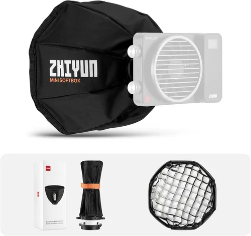 Miniatura 6 de ZHIYUN Mini Dome Difusor Softbox Montaje ZY [Oficial] Plegable Rápido Configuración Rápida con Difusores/Rejilla de Panal Compatible con Serie X100