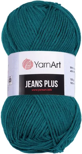 Miniatura 39 de YarnArt Jeans Plus - Hilo de mezcla de algodón suave, 100g (3.5 onzas), 160m (174 yardas), 55% algodón, 45% acrílico, grosor medio #4, ideal