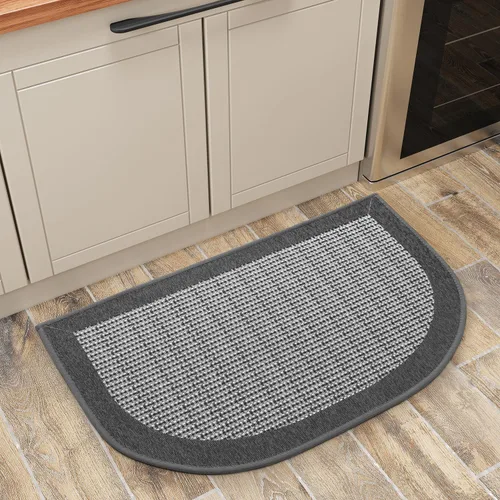 Miniatura 16 de PADOOR Tapetes de cocina para piso, alfombras de cocina antideslizantes, lavables, medio círculo, alfombra para fregadero de cocina, alfombra