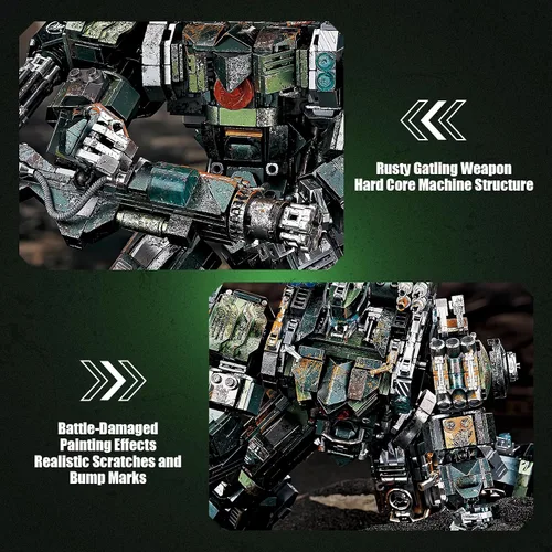Miniatura 4 de HIGH GODO Mech - Juego de bloques de construcción para adultos, kit de construcción de modelo de robot motorizado con múltiples armas, regalos