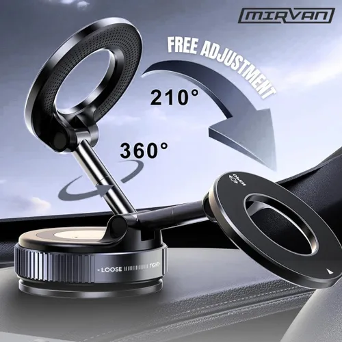 Miniatura 4 de Soporte magnético de teléfono para coche, soporte universal de succión 360 ajustable para tablero, parabrisas, espejo y escritorio, todos