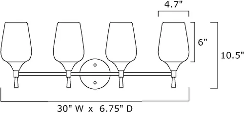 Miniatura 5 de Edvivi Lámpara de tocador de baño de 4 luces, níquel cepillado moderno con pantalla de vidrio transparente, lámpara de pared para espejos, cepillado