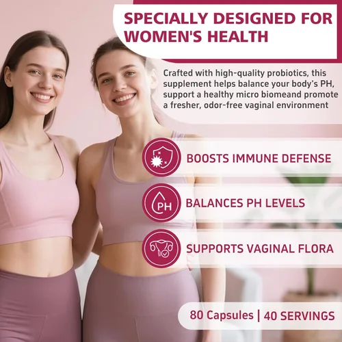 Miniatura 4 de Probióticos vaginales de primera calidad – Balance de pH con prebióticos y mezcla de probióticos Lactobacillus – Suplemento de salud vaginal