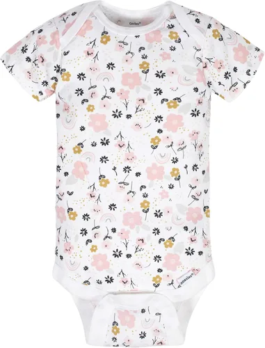 Miniatura 3 de Gerber Onesies Paquete de 8 mamelucos de manga corta para niñas bebés