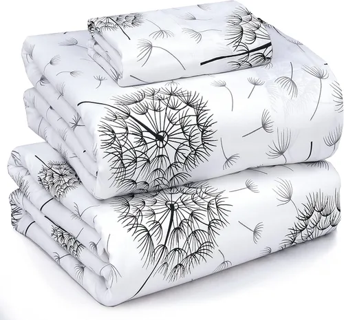 Miniatura 80 de RUVANTI Juego de sábanas divididas tamaño King de 100 % algodón para cama ajustable, 5 piezas, ropa de cama de tejido de percal suave y Guisante