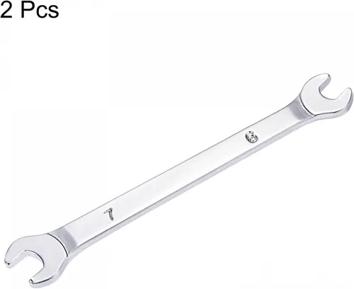 Miniatura 4 de uxcell Llave fina de extremo abierto, espejo métrico de 0.236 in x 0.276 in, acero de alto carbono, para mantenimiento doméstico y reparaciones
